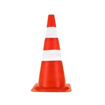 Cone Base PVC Laranja/Branco 7cm Plastcor