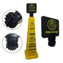 Cone bralimpia cuidado fora de uso (port/ing/esp sinalizaçao