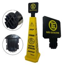 Cone bralimpia cuidado não estacione sinalizaçao