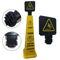 Cone bralimpia cuidado piso escorregadio sinalização