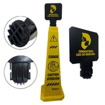 Cone bralimpia cuidado uso obrigatorio de mascara sinaliza