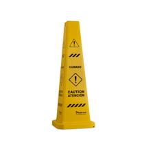 Cone bralimpia sinalização cuidado (port/ing/esp)