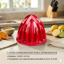 Cone Castanha Vermelho para Espremedor Mondial Turbo 250w modelos E-24 E-10 E-09 Cone Castanha Vermelho para Espremedor Mondial Turbo 250w modelos E-24 E-10 E-09