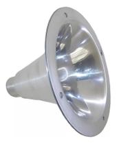 Cone curto canequinho alumínio polido rosca c/ boca redonda