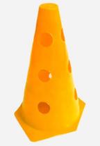 Cone de Agilidade Alux 23 cm Flexível com furos - Laranja