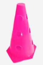 Cone de Agilidade Alux 23 cm Flexível com furos - Rosa Cone de Agilidade Alux 23 cm Flexível com furos - Rosa