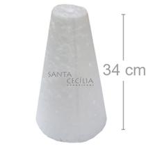 Cone de Isopor 34 cm para Artesanato, Decoração e Trabalhos Escolares