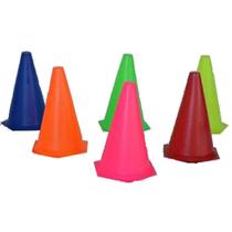 Cone De Marcação Rígido Colorido 24cm Pvc Rígido - Kit C/ 20 Unidades