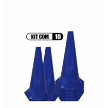 Cone De Marcação Sinalizador Colorido 50cm Pvc Rígido - Kit C/ 10 Unidades