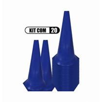 Cone De Marcação Sinalizador Colorido 50cm Pvc Rígido - Kit C/ 20 Unidades