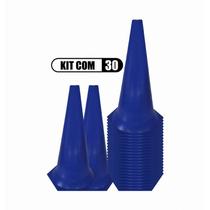 Cone De Marcação Sinalizador Colorido 50cm Pvc Rígido - Kit C/ 30 Unidades
