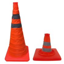 Cone de Obra Retratil Sinalizador Portatil Viario Balizador Rodovia Segurança Estrada Dobravel Flexivel Estacionamento Cone de Obra Retratil Sinalizador Portatil Viario Balizador Rodovia Segurança Estrada Dobravel Flexivel Estacionamento