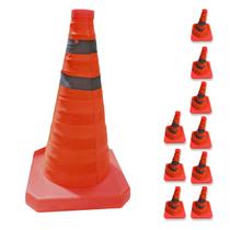 Cone de Segurança Retratil Kit 9 Uni Sinalizador Portatil Transito Aviso Acidente Estrada Rodovia Rua Estacionamento Cone de Segurança Retratil Kit 9 Uni Sinalizador Portatil Transito Aviso Acidente Estrada Rodovia Rua Estacionamento