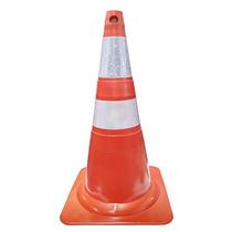 Cone de Sinalização 50 cm Laranja e Branco PLT Plastcor