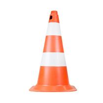 Cone de Sinalização 50cm Laranja e Branco Plastcor