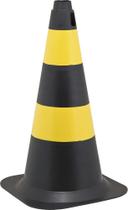 Cone de Sinalização 50cm Preto/Amarelo Vonder