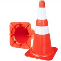 Cone de sinalização altura de 75 cm branco laranja Cone de sinalização altura de 75 cm branco laranja