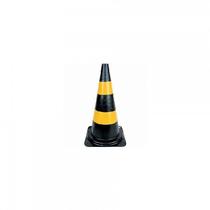 Cone de sinalização altura de 75 cm preto amarelo Cone de sinalização altura de 75 cm preto amarelo