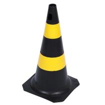 Cone de Sinalização Amarelo/preto 50cm - Plastcor - Tua Casa Ferragem