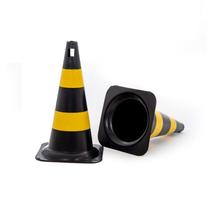Cone de Sinalização Amarelo/preto 50cm - Plastcor