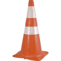 Cone De Sinalização Com 75 Cm, Branco E Laranja, Padrão Abnt Plastcor Ostenvonder