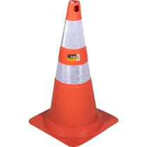 Cone de Sinalização com 75 cm Flexível, Branco e Laranja, em Pvc, Vonder OstenVonder