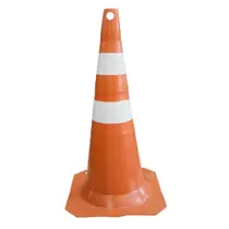 Cone de Sinalização FIT em PP 75 cm Laranja e Branco