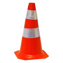 Cone de Sinalização Flexível 50 Cm Laranja e Branco Plastcor