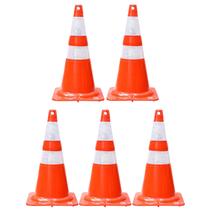 Cone De Sinalização Flexível Plastcor Lar/Br 75CM C/ 05 UN