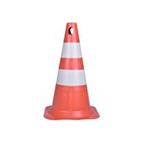Cone de Sinalização Laranja/ Branco 50cm Ref 70001283 PLASTCOR