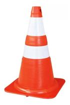 Cone De Sinalização Norma Nbr Flexível 74cm Laranja E Branco
