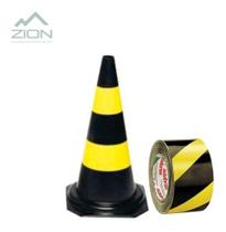 Cone De Sinalização P/ Estacionamento Rua 70cm + Fita