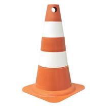 Cone de Sinalização PLT 50cm Laranja e Branco Plastcor 291692