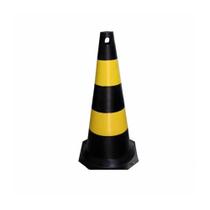 Cone de Sinalização Preto/Amarelo 75cm Ref 70000505 PLASTCOR Cone de Sinalização Preto/Amarelo 75cm Ref 70000505 PLASTCOR