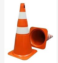 Cone De Sinalização Segurança Pvc 75cm Laranja e Branco