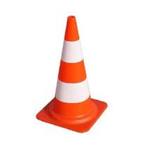 Cone Deltaplus PVC Laranja e Branco 50CM
