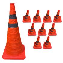 Cone Dobravel Kit 9 Uni Flexivel Rodovia Estrada Segurança Retratil Alerta Obra Sinalizaçao Emergencia Estacionamento Cone Dobravel Kit 9 Uni Flexivel Rodovia Estrada Segurança Retratil Alerta Obra Sinalizaçao Emergencia Estacionamento