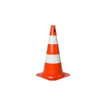 Cone Em Pvc 50Cm Laranja E Branco