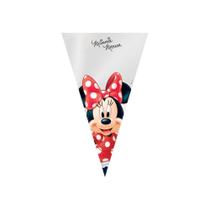 Cone Festa Minnie 18x30cm - 50 unidades - Cromus Páscoa Disney - Rizzo
