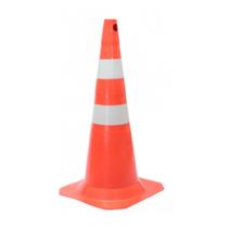 Cone fit laranja e branco (75cm) - plastcor Cone fit laranja e branco (75cm) - plastcor