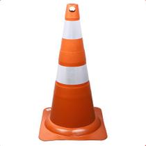 Cone Flexível Emborrachado 75cm De Sinalização Obra Trânsito Cor Laranja Cone Flexível Emborrachado 75cm De Sinalização Obra Trânsito Cor Laranja