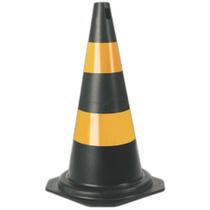 Cone Flexivel Plastcor Plastico Preto 75cm 70000653