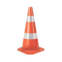 Cone Flexível Plastcor Plástico Refletivo Laranja 75cm 70000652