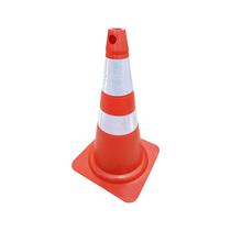 Cone Flexivel Refletivo 75cm Laranja E Branco - Plastcor