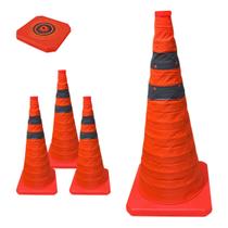 Cone Obra Baliza Retratil Kit 3 Estrada Segurança Viario Sinalizador Portatil Dobravel Flexivel Rodovia Estacionamento Cone Obra Baliza Retratil Kit 3 Estrada Segurança Viario Sinalizador Portatil Dobravel Flexivel Rodovia Estacionamento