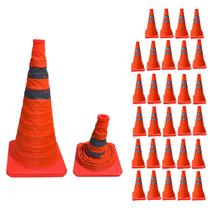 Cone Obra Kit 29 Uni Retratil Estrada Rodovia Sinalizador Portatil Segurança Balizador Viario Dobravel Guarda Pratico Cone Obra Kit 29 Uni Retratil Estrada Rodovia Sinalizador Portatil Segurança Balizador Viario Dobravel Guarda Pratico