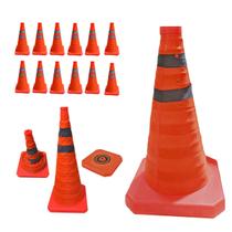 Cone Obra Retratil Estrada Kit 12 Uni Portatil Sinalizador Viario Dobravel Segurança Rodovia Guarda Pratico Balizador Cone Obra Retratil Estrada Kit 12 Uni Portatil Sinalizador Viario Dobravel Segurança Rodovia Guarda Pratico Balizador
