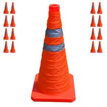 Cone Obra Retratil Estrada Kit 16 Uni Portatil Sinalizador Segurança Rodovia Guarda Pratico Balizador Viario Dobravel Cone Obra Retratil Estrada Kit 16 Uni Portatil Sinalizador Segurança Rodovia Guarda Pratico Balizador Viario Dobravel