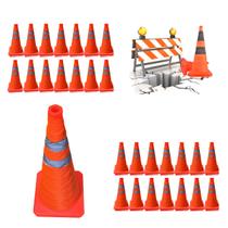 Cone Obra Retratil Kit 28 Uni Estrada Sinalizador Guarda Dobravel Pratico Viario Segurança Portatil Rodovia Balizador Cone Obra Retratil Kit 28 Uni Estrada Sinalizador Guarda Dobravel Pratico Viario Segurança Portatil Rodovia Balizador