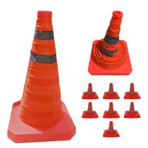 Cone Obra Retratil Segurança Kit 7 Uni Estrada Sinalizador Portatil Viario Dobravel Pratico Balizador Rodovia Guarda Cone Obra Retratil Segurança Kit 7 Uni Estrada Sinalizador Portatil Viario Dobravel Pratico Balizador Rodovia Guarda